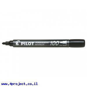 טוש לא מחיק Pilot SCA-100 (פיילוט) ראש עגול - שחור