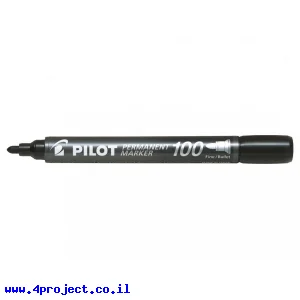 טוש לא מחיק Pilot SCA-100 (פיילוט) ראש עגול - שחור
