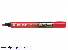 תמונה של מוצר טוש לא מחיק Pilot SCA-400 (פיילוט) ראש שטוח - אדום