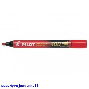 טוש לא מחיק Pilot SCA-400 (פיילוט) ראש שטוח - אדום