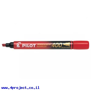 טוש לא מחיק Pilot SCA-400 (פיילוט) ראש שטוח - אדום