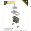 מחזיק מנוע Compact ServoBlock™ למנועי סרוו בגודל סטנדרטי עם ציר 3F-25T, רוחב 27 מ"מ