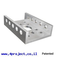פרופיל אלומיניום goBILDA נמוך מיני סדרה 1143 - אורך 48 מ"מ, חור אחד