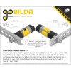 פרופיל אלומיניום goBILDA נמוך מיני סדרה 1143 - אורך 120 מ"מ, 4 חורים