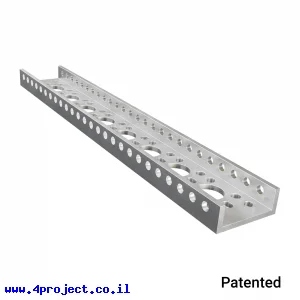 פרופיל אלומיניום goBILDA נמוך מיני סדרה 1143 - אורך 216 מ"מ, 8 חורים