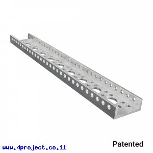 פרופיל אלומיניום goBILDA נמוך מיני סדרה 1143 - אורך 240 מ"מ, 9 חורים