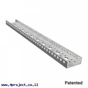פרופיל אלומיניום goBILDA נמוך מיני סדרה 1143 - אורך 264 מ"מ, 10 חורים