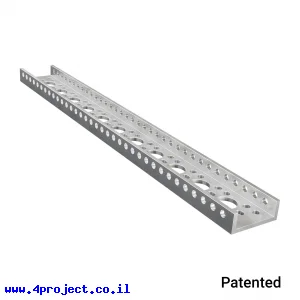 פרופיל אלומיניום goBILDA נמוך מיני סדרה 1143 - אורך 288 מ"מ, 11 חורים