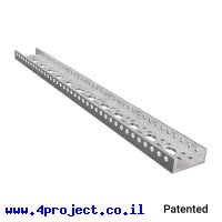 פרופיל אלומיניום goBILDA נמוך מיני סדרה 1143 - אורך 312 מ"מ, 12 חורים