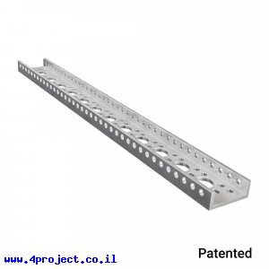 פרופיל אלומיניום goBILDA נמוך מיני סדרה 1143 - אורך 312 מ"מ, 12 חורים