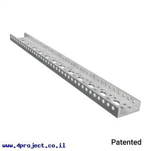 פרופיל אלומיניום goBILDA נמוך מיני סדרה 1143 - אורך 312 מ"מ, 12 חורים