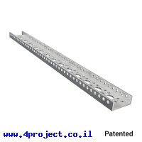 פרופיל אלומיניום goBILDA נמוך מיני סדרה 1143 - אורך 336 מ"מ, 13 חורים
