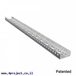 פרופיל אלומיניום goBILDA נמוך מיני סדרה 1143 - אורך 336 מ"מ, 13 חורים