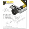 פרופיל אלומיניום goBILDA נמוך מיני סדרה 1143 - אורך 360 מ"מ, 14 חורים