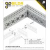 פרופיל אלומיניום goBILDA נמוך מיני סדרה 1143 - אורך 360 מ"מ, 14 חורים