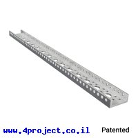 פרופיל אלומיניום goBILDA נמוך מיני סדרה 1143 - אורך 360 מ"מ, 14 חורים