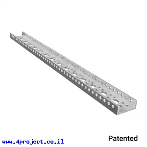 פרופיל אלומיניום goBILDA נמוך מיני סדרה 1143 - אורך 360 מ"מ, 14 חורים