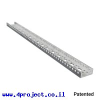 פרופיל אלומיניום goBILDA נמוך מיני סדרה 1143 - אורך 384 מ"מ, 15 חורים