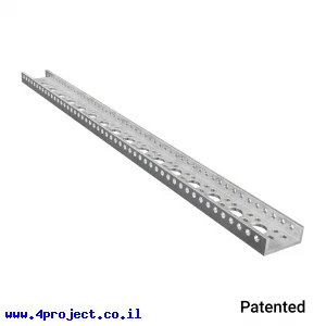 פרופיל אלומיניום goBILDA נמוך מיני סדרה 1143 - אורך 408 מ"מ, 16 חורים