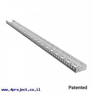 פרופיל אלומיניום goBILDA נמוך מיני סדרה 1143 - אורך 432 מ"מ, 17 חורים