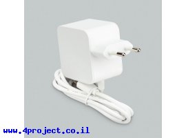 תמונה של מוצר ספק כח ל-RPI5 מקורי - 5.1V/5A - חיבור USB-C