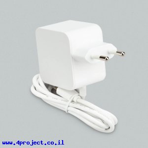 ספק כח ל-RPI5 מקורי - 5.1V/5A - חיבור USB-C