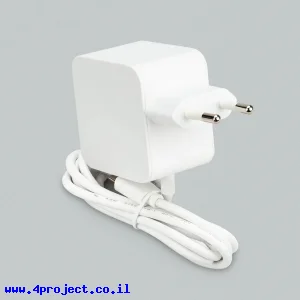 ספק כח ל-RPI5 מקורי - 5.1V/5A - חיבור USB-C