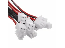 תמונה של מוצר מחבר JST-XH 2-pin עם חוטים - חבילה של 10